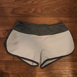 Gray running shorts